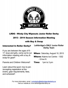 Junior Roller Derby Recruitment Poster 2013